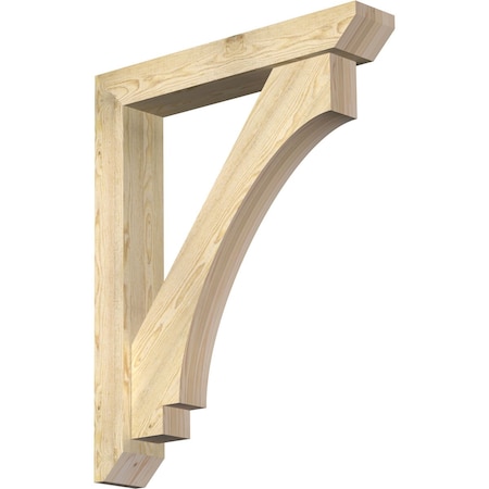 Ekena Millwork Imperial Slat Rough Sawn Bracket w/ Offset Brace, Douglas Fir, 6"W x 34"D x 42"H BKT0604X34X42IMP06RDF